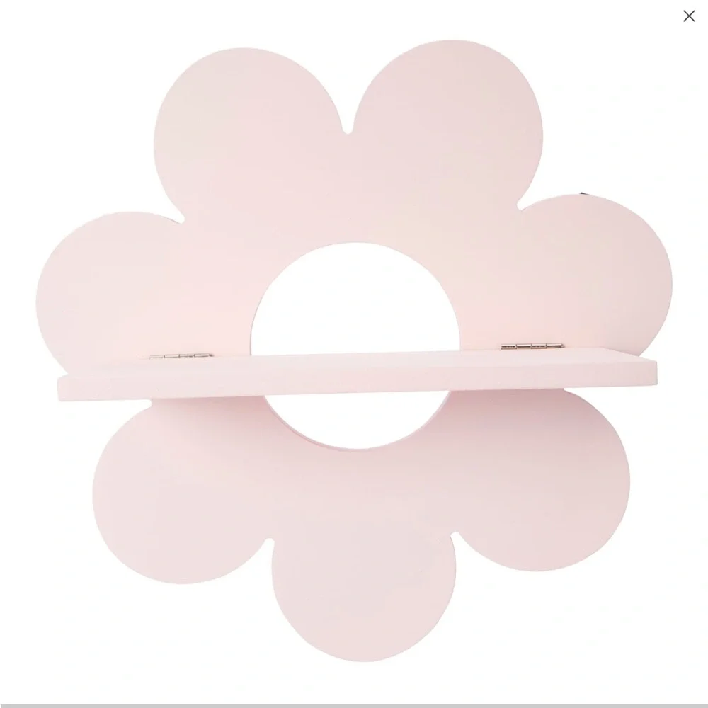 Pink Flower Wall Shelf Daisy Decorative Wall Shelf 10in new